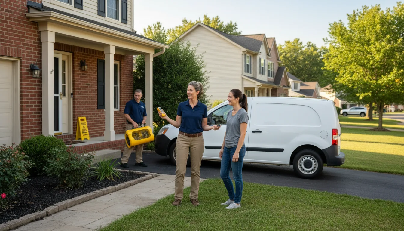 Residential water damage restoration in Edgerton, OH